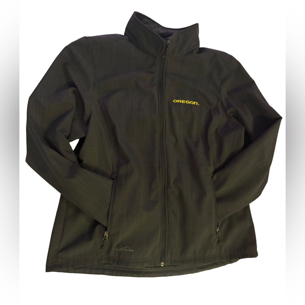 Oregon ducks Eddie Bauer EB533 Ladies Shaded Crosshatch Soft Shell Jacket